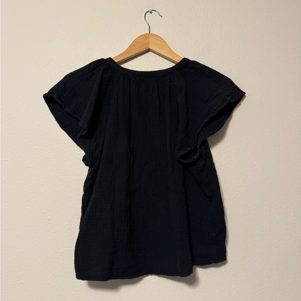 Universal Thread Black Textured Blouse - image 3